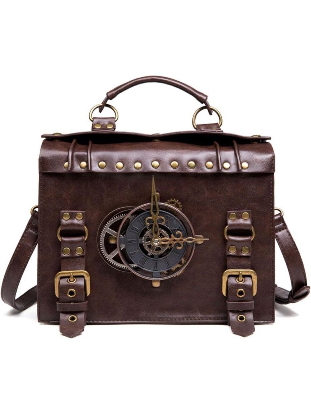 Women's Coffee Gothic Skull Crossbody Bag Purse Festival Shoulder Halloween